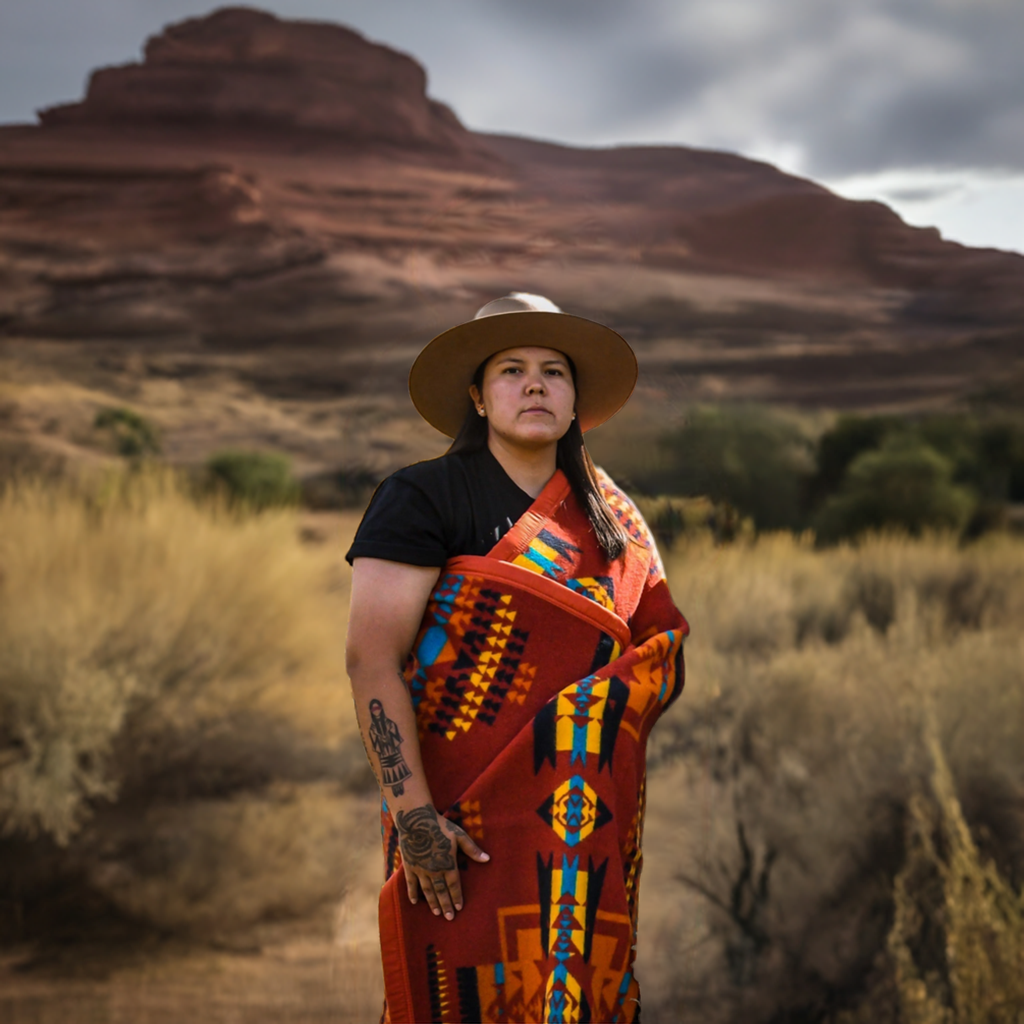 Boy Chief Cotton Blanket - Autumn Red